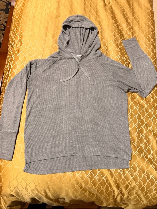 PJ Salvage Tops - PJ Salvage Grey Hoodie, super soft ribbed knit, long-sleeve, Oversized size XS